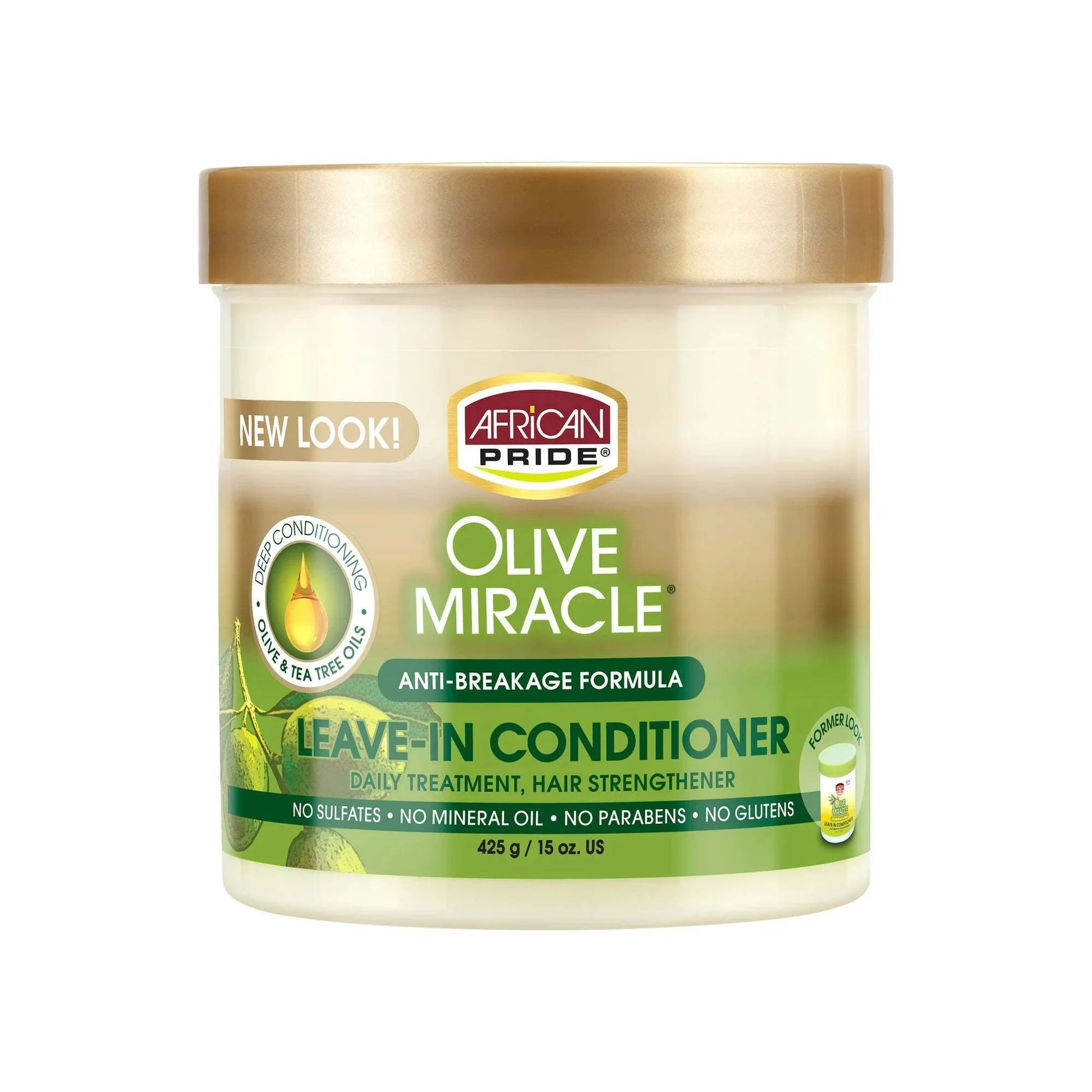  African Pride Olive Miracle Moisturizing Anti-Breakage Leave-in Conditioner, 15 Oz