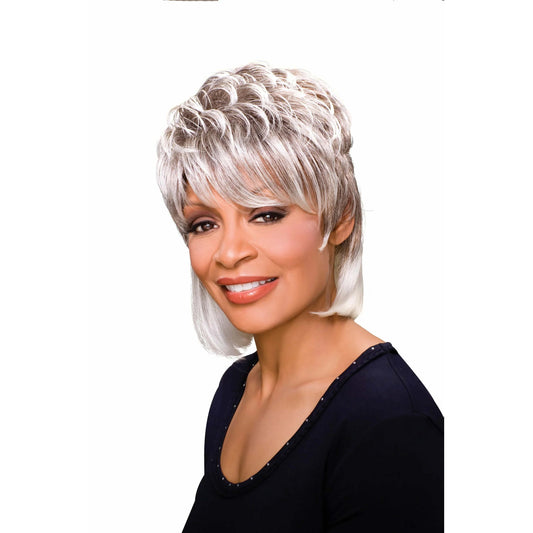  Foxy Silver Synthetic Natural Wig - PEGGY