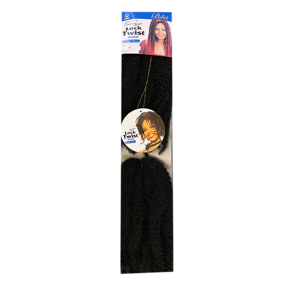  10" Biba Short Lock Twist Braid 2 Pieces Synthetic HAIR