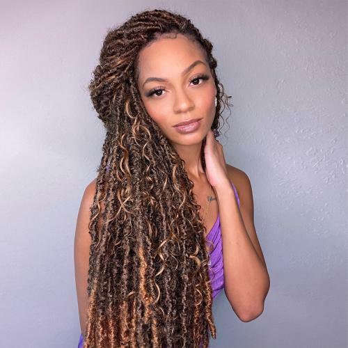  Bobbi Boss Human Hair Blend Crochet Braids HBF001 HF Deep Curl Boho 26"