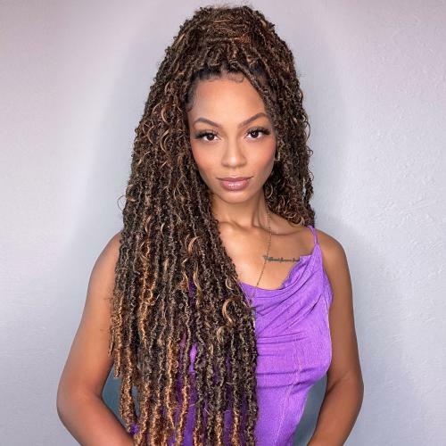  Bobbi Boss Human Hair Blend Crochet Braids HBF001 HF Deep Curl Boho 26"