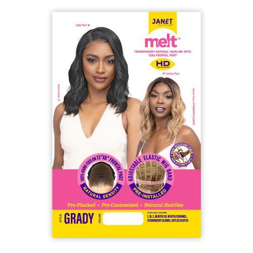  Janet Collection HD Swiss Lace Front Wig Melt Hand-Tied 13X6 Frontal Part - Grady