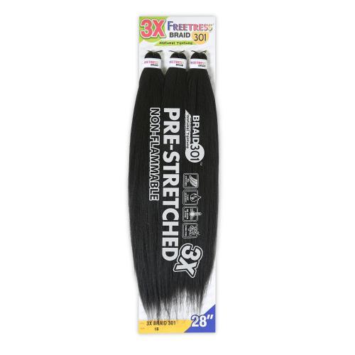  FreeTress Natural Texture Braids Pre-Stretched 3X Braid 301 28"