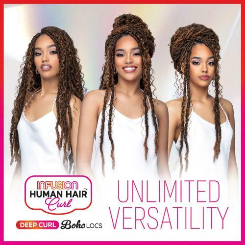  Bobbi Boss Human Hair Blend Crochet Braids HBF001 HF Deep Curl Boho 26"