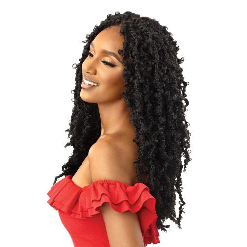  Outre Braided Lace Front Wig X-Pression Twisted Up 4X4 Butterfly Bomb Twist 24"