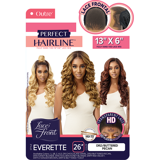  Outre Perfect Hairline 13" X 6" Fully Hand-Tied Synthetic HD Lace Frontal Wig - Everette