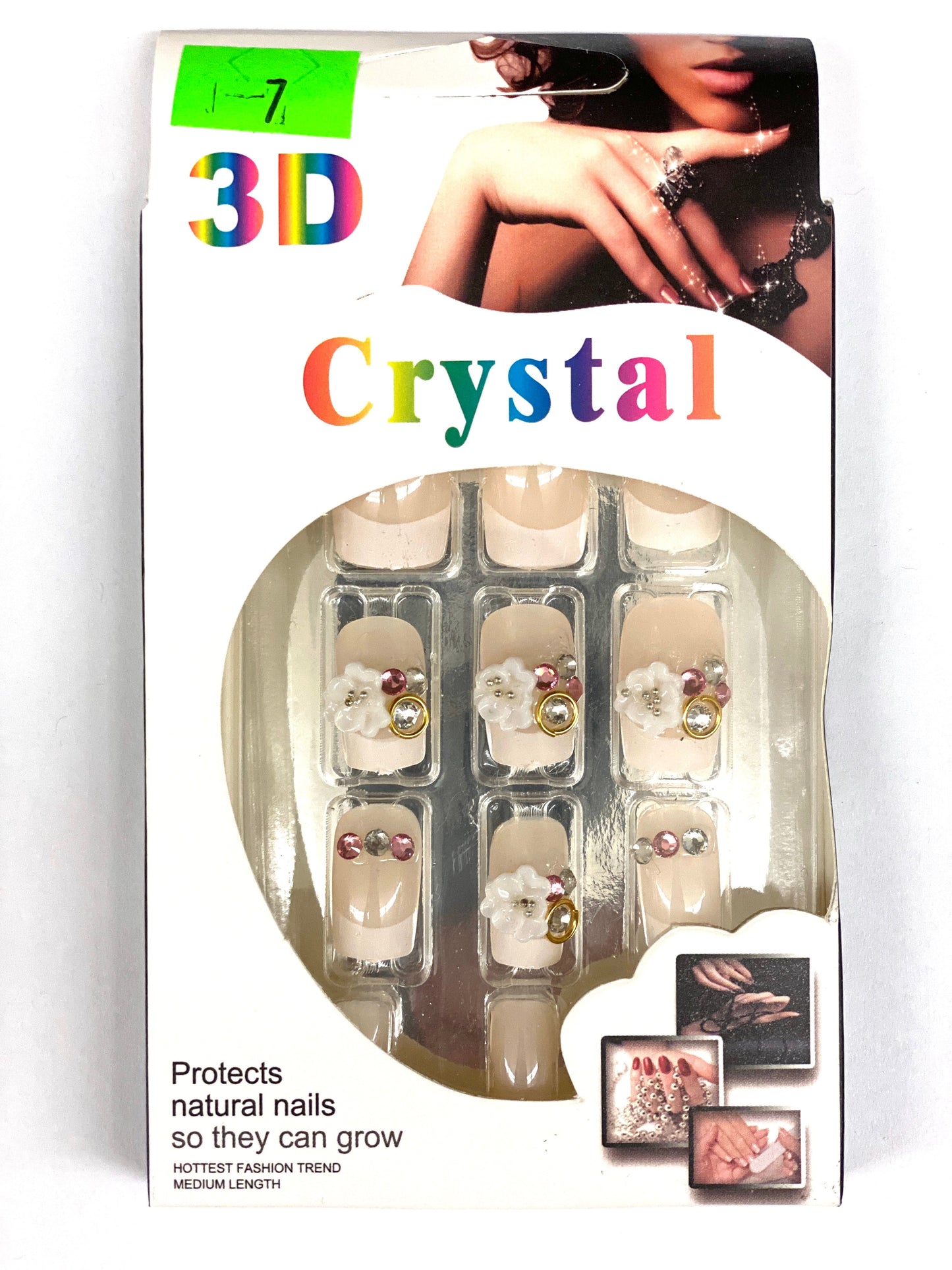  Crystal 3D Fashion Nails - D7