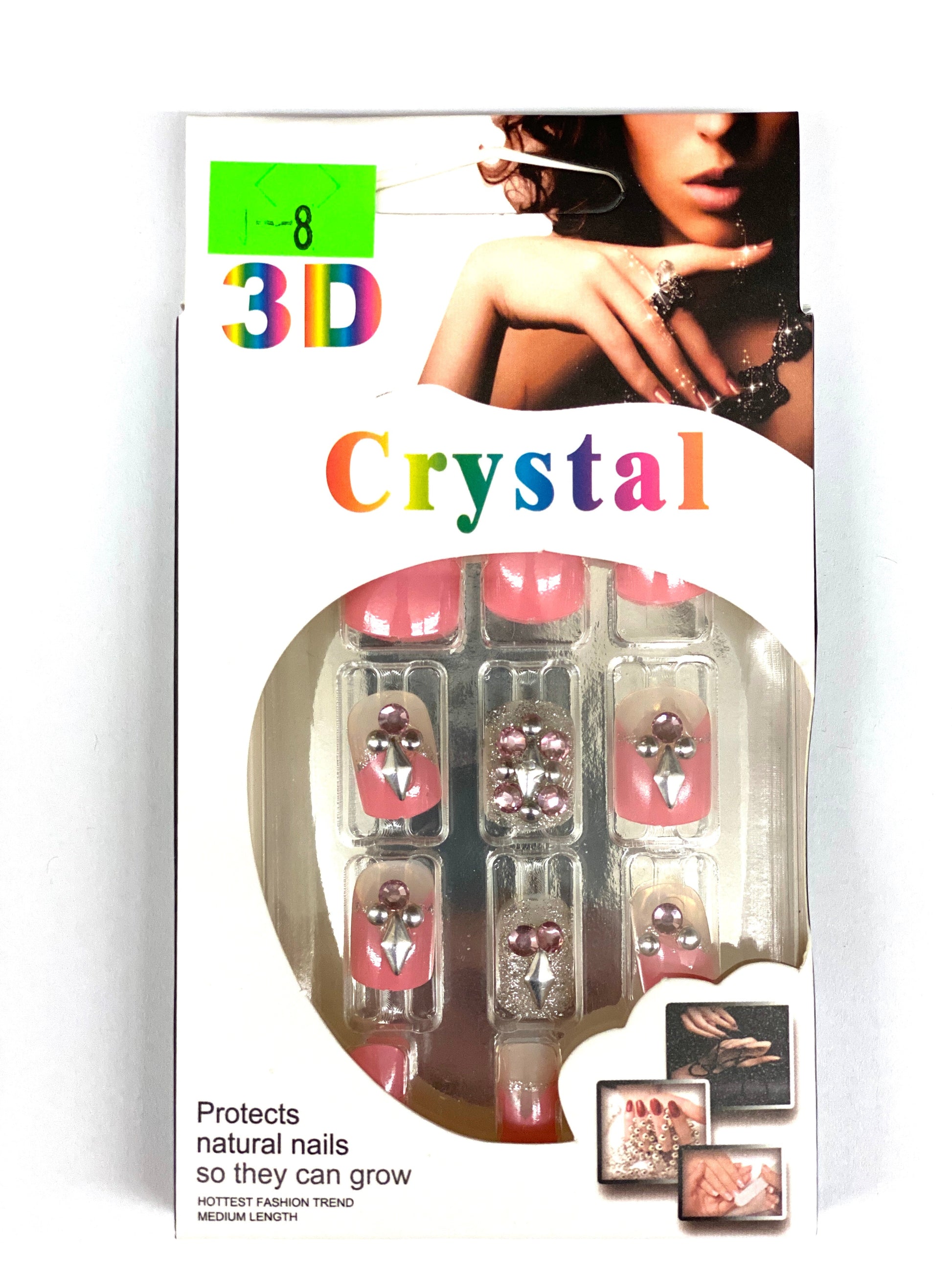  Crystal 3D Fashion Nails - D8