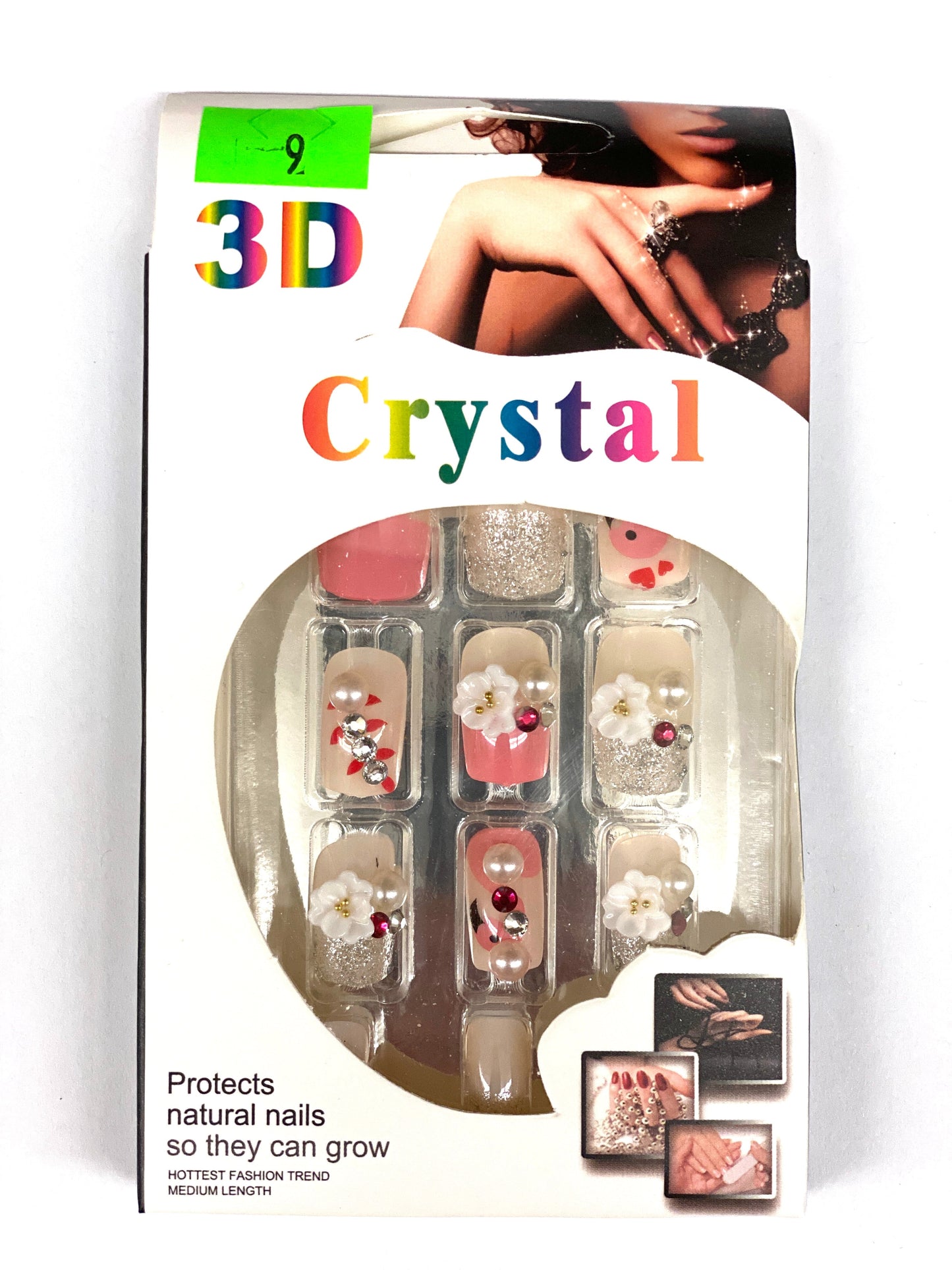  Crystal 3D Fashion Nails - D9