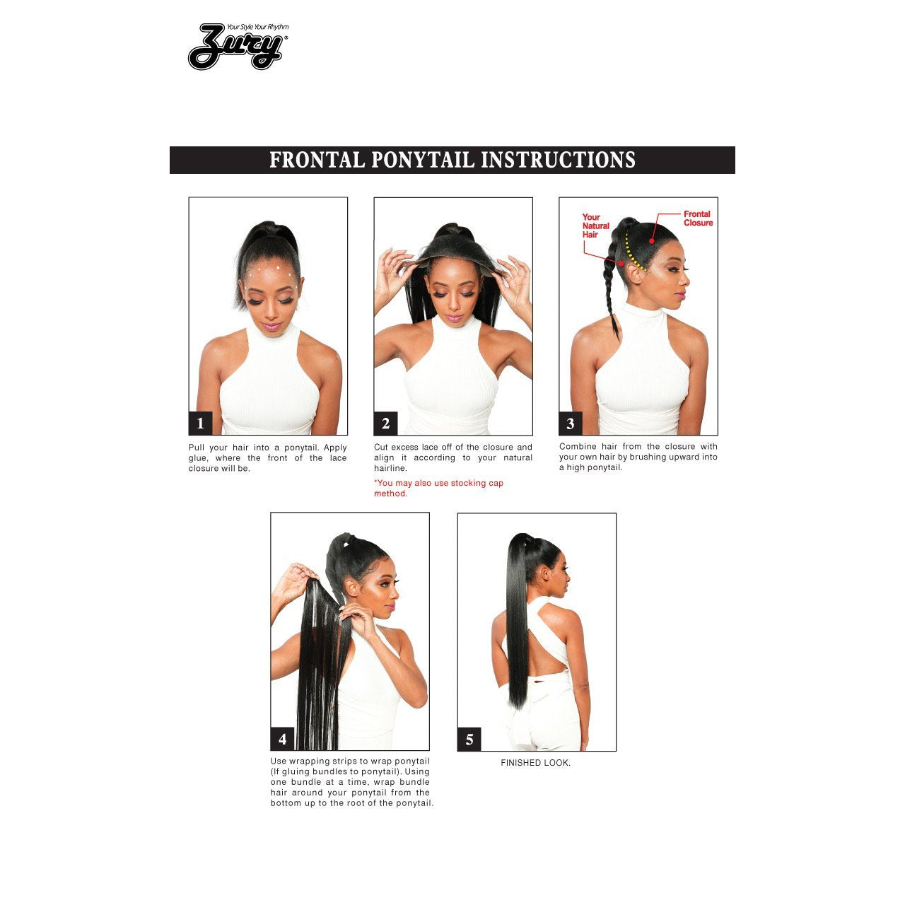  DIY Frontal PonyTail 22" By Zury