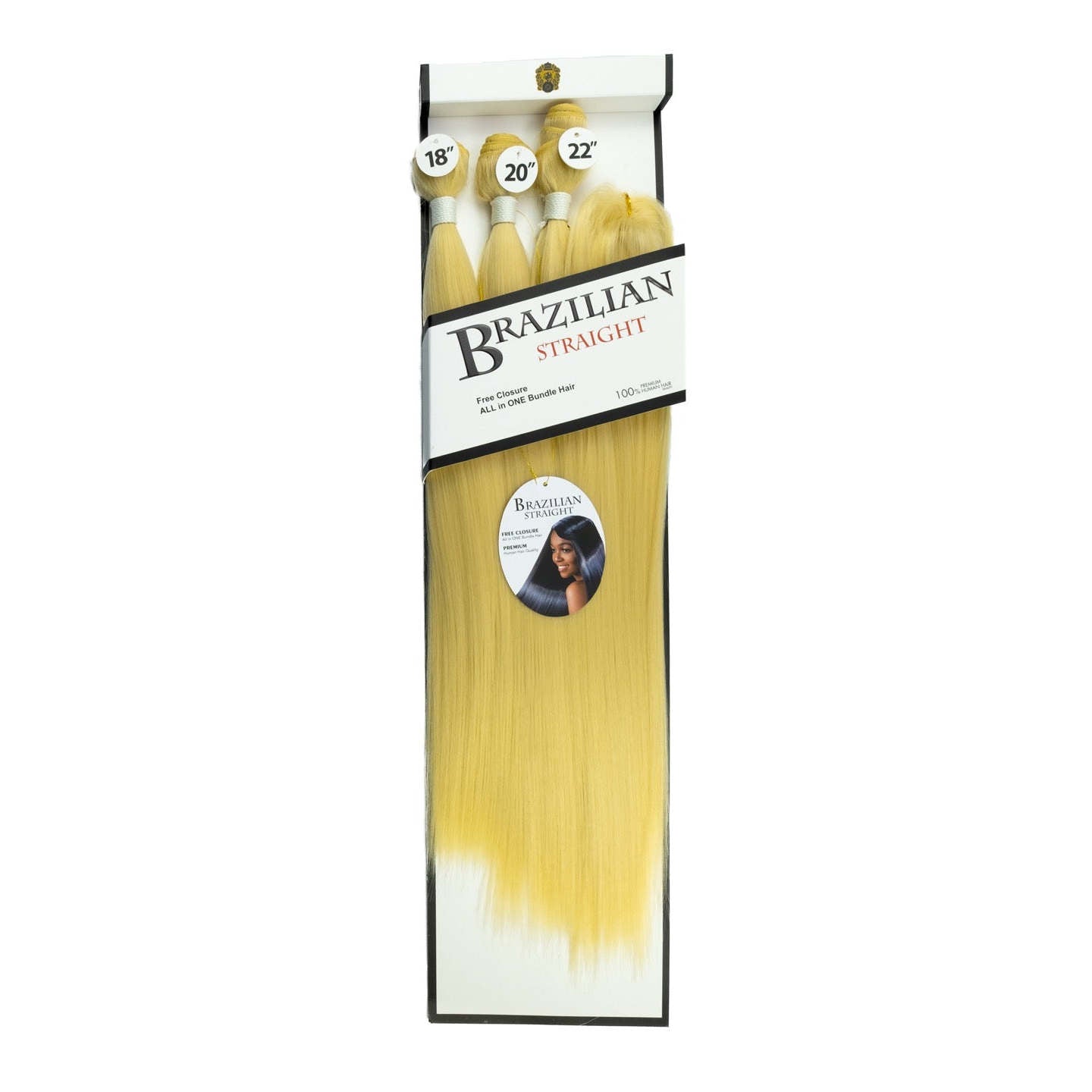  Brazilian Straight Multi-Pack W/ Closure 18"/20"/22" By NYQ