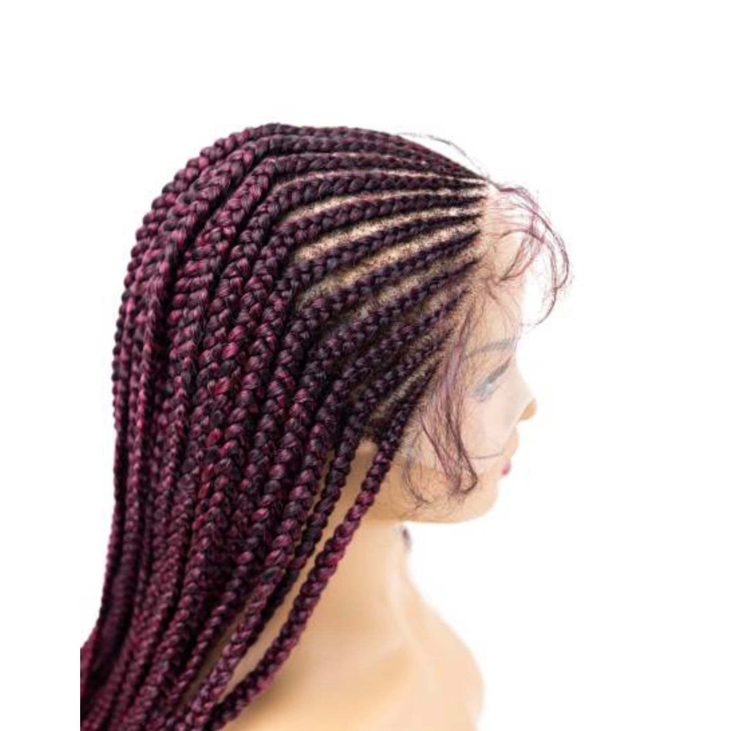  B&B 100% Hand Made TRUE Knotless Braided Wig Fulani V 32"