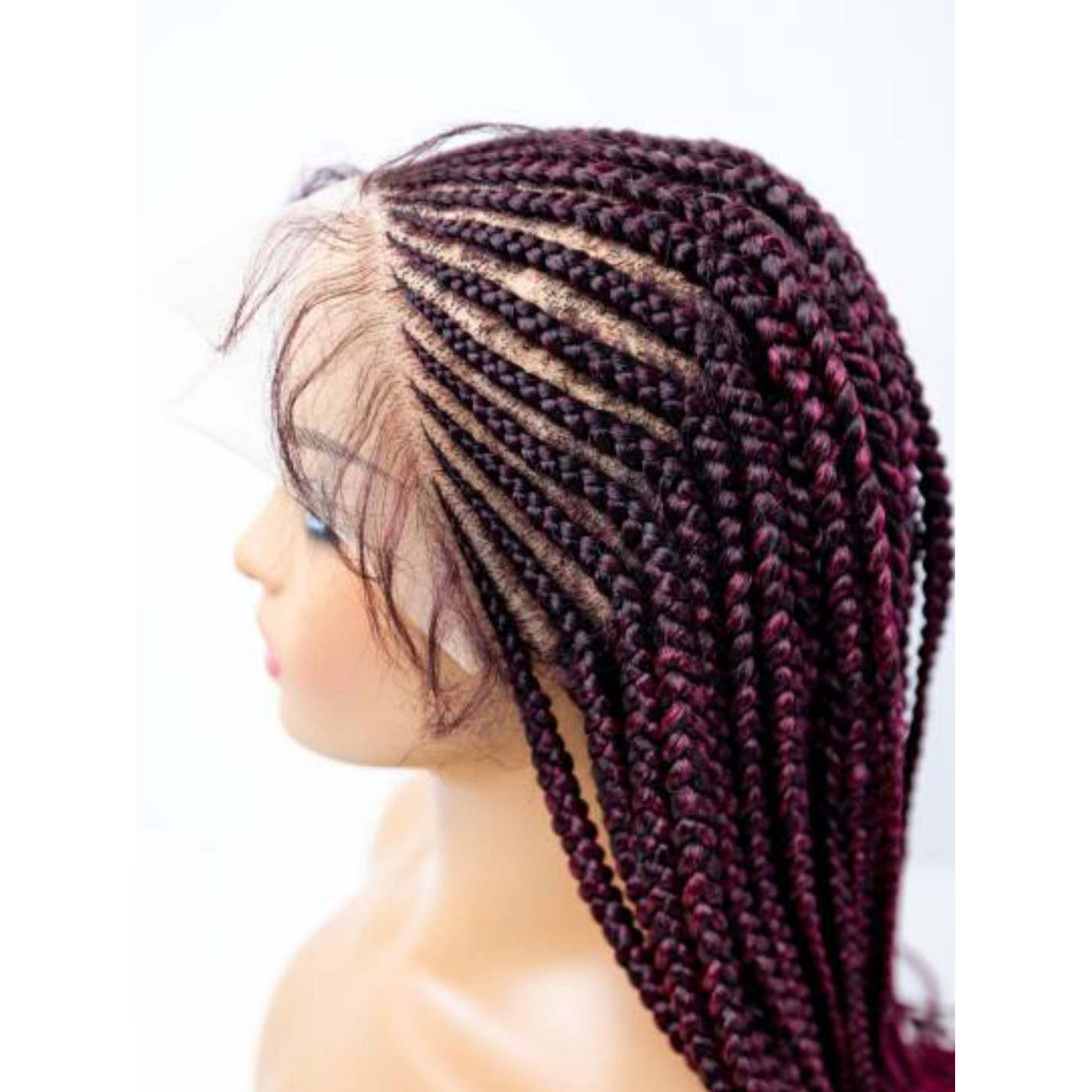  B&B 100% Hand Made TRUE Knotless Braided Wig Fulani V 32"
