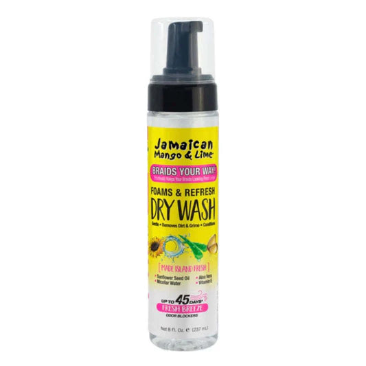  JAMAICAN MANGO & LIME | Braids Your Way! Foams & Refresh Dry Wash 8oz