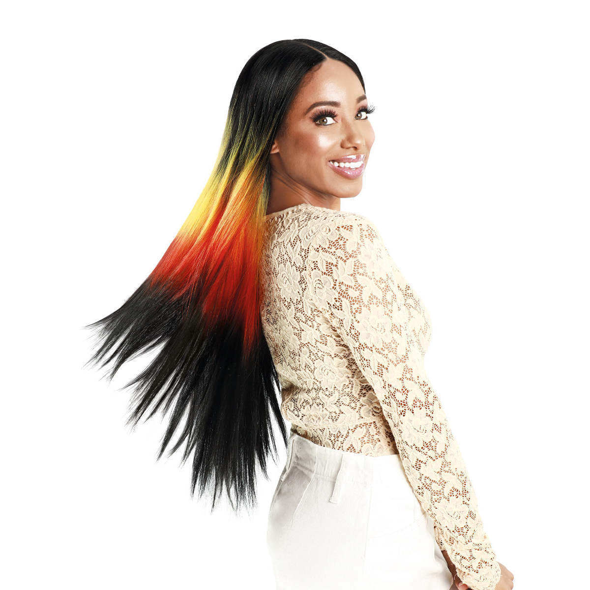  Zury Sis Layer Beam Colors Hair 4" HD Lace Front Wig LF-Sury