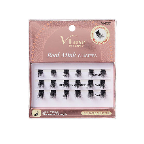 KISS V Luxe Extended Real Mink Cluster Lashes #VMC01