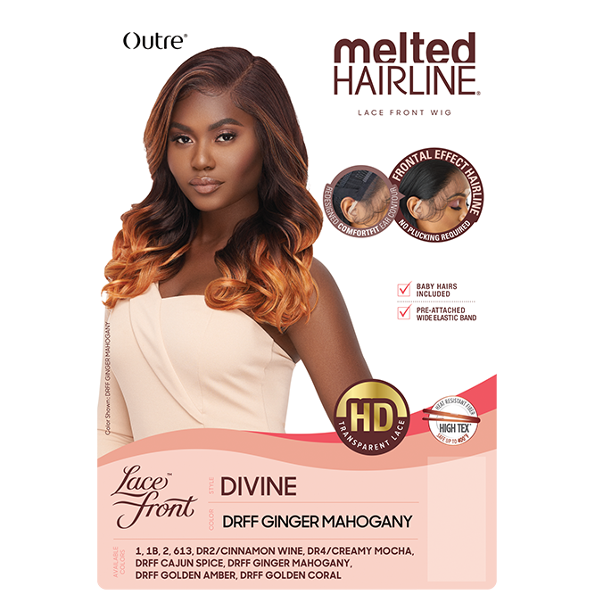  Outre Synthetic Melted Hairline Lace Front Wig - DIVINE