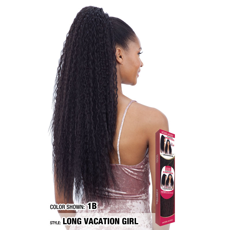  Model Model Long Vacation Girl Drawstring Ponytail
