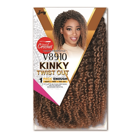  Zury: V8910 Naturali Star Synthetic Crochet Braid KINKY TWIST OUT