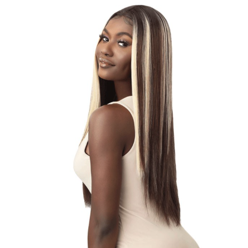  Outre Color Bomb Piano Highlights Hd Transparent Lace Wig - Chara