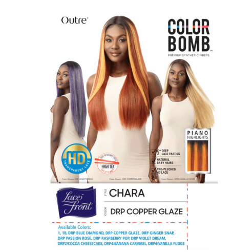  Outre Color Bomb Piano Highlights Hd Transparent Lace Wig - Chara