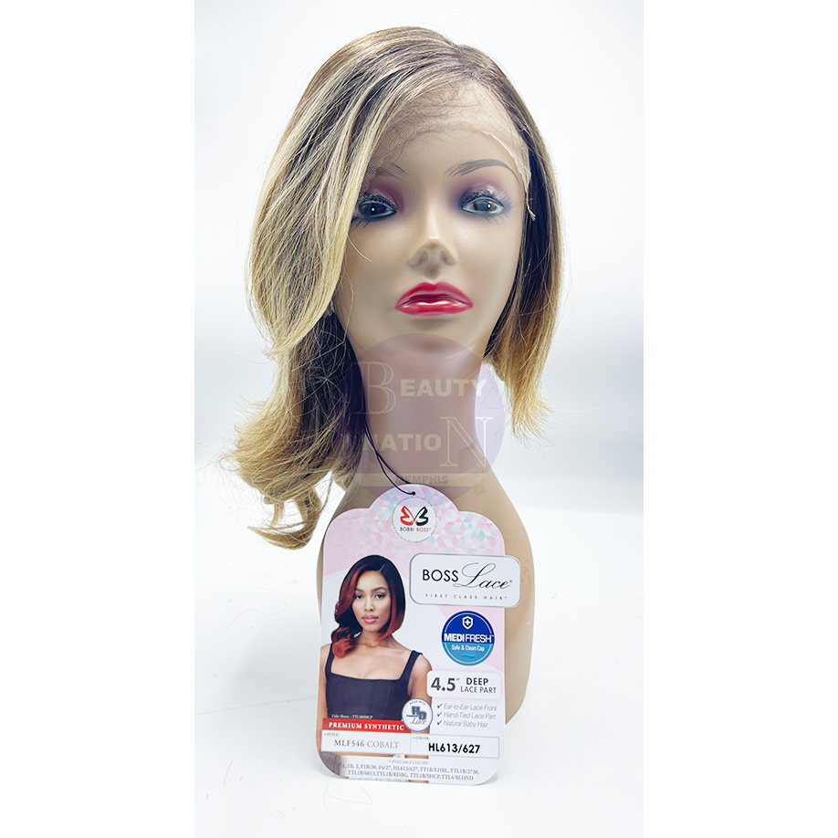  Bobbi Boss Lace Series 100% Premium Fiber 4.5" Deep Part Wig - Mlf546 Cobalt