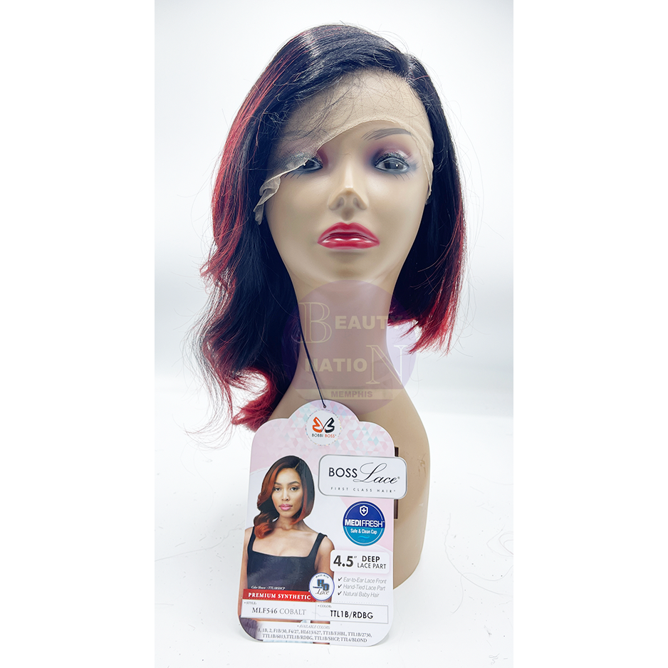  Bobbi Boss Lace Series 100% Premium Fiber 4.5" Deep Part Wig - Mlf546 Cobalt