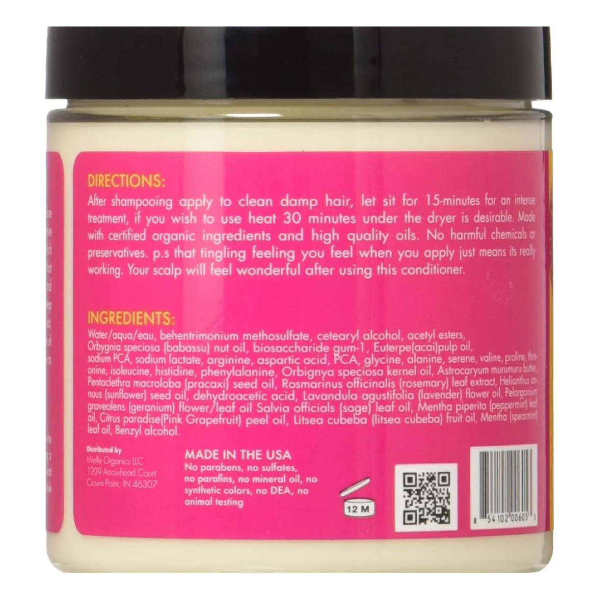  Mielle Babassu & Mint Deep Conditioner 8 Oz