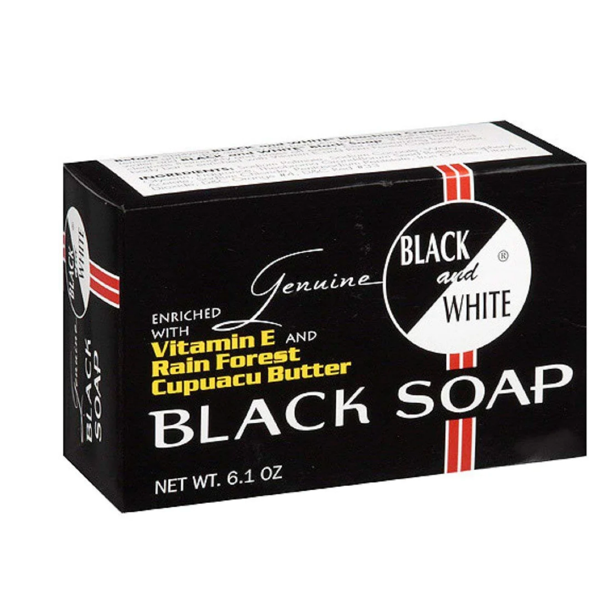 Black And White Black Soap, 6.1 Oz.