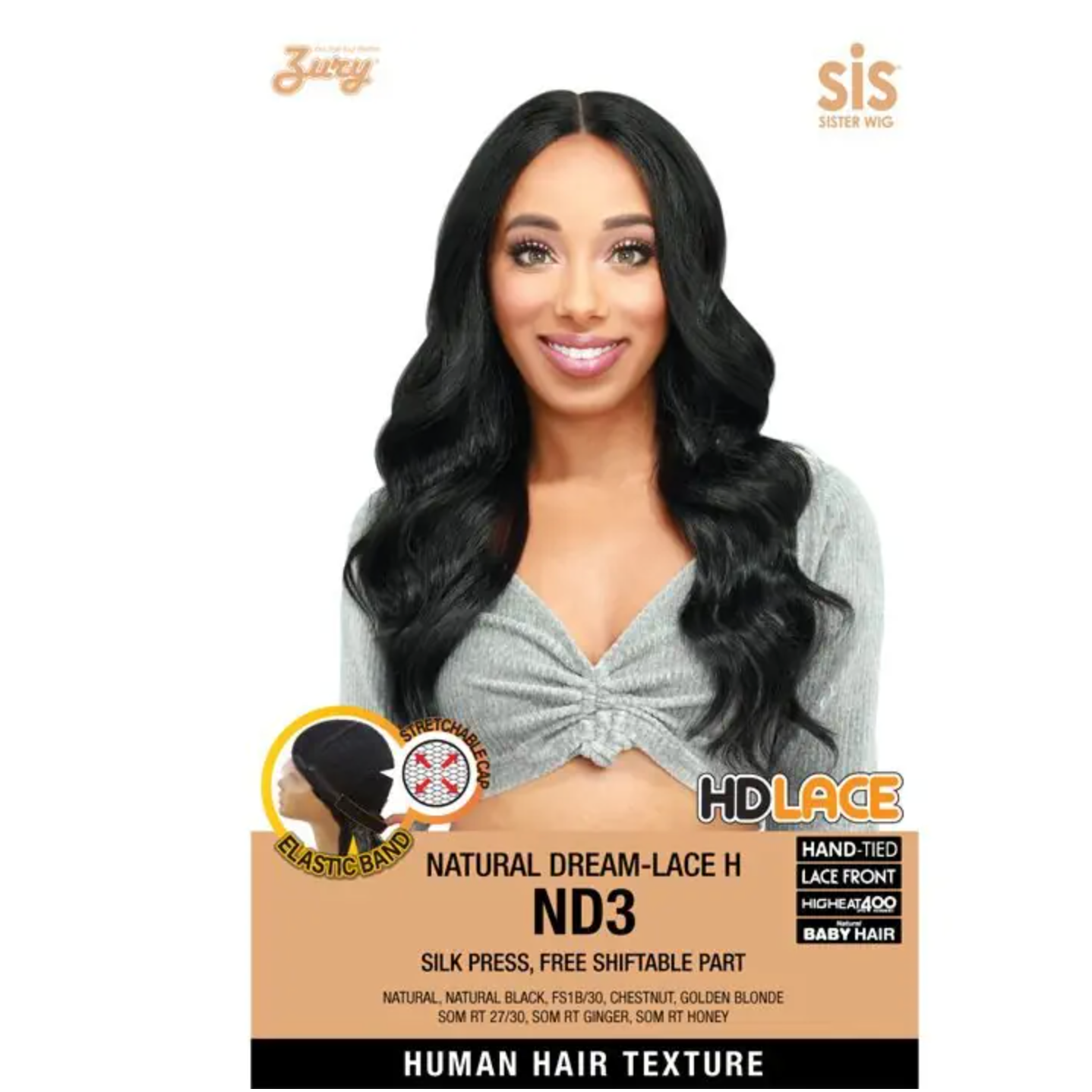  Zury Sis NATURAL DREAM Synthetic HD Free Shift Part Lace Wig 20" LACE H ND3