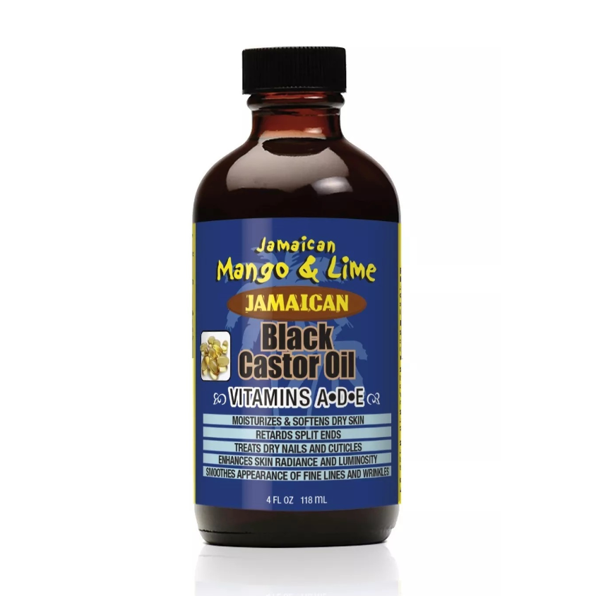  Jamaican Mango & Lime Black Castor Oil, Vitamins A, D & E 4 Oz.