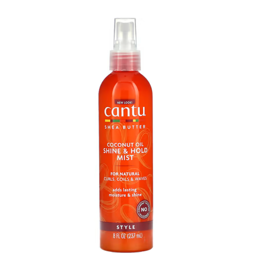  Cantu, Shea Butter, Coconut Oil Shine & Hold Mist, 8 Fl Oz (237 Ml)