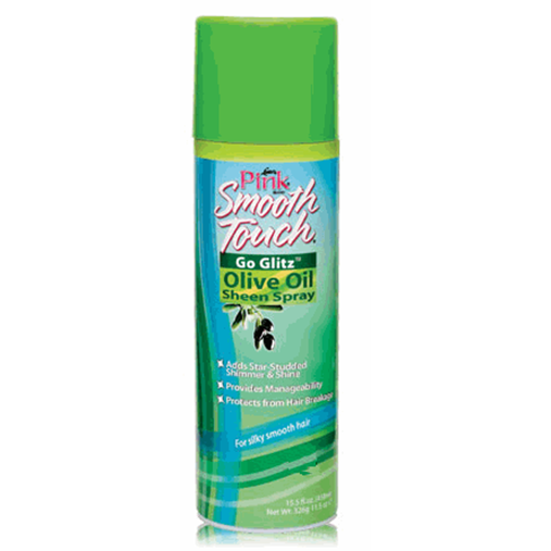  Pink Smooth Touch Olive Oil Go Glitz Sheen Spray 15.5 Oz