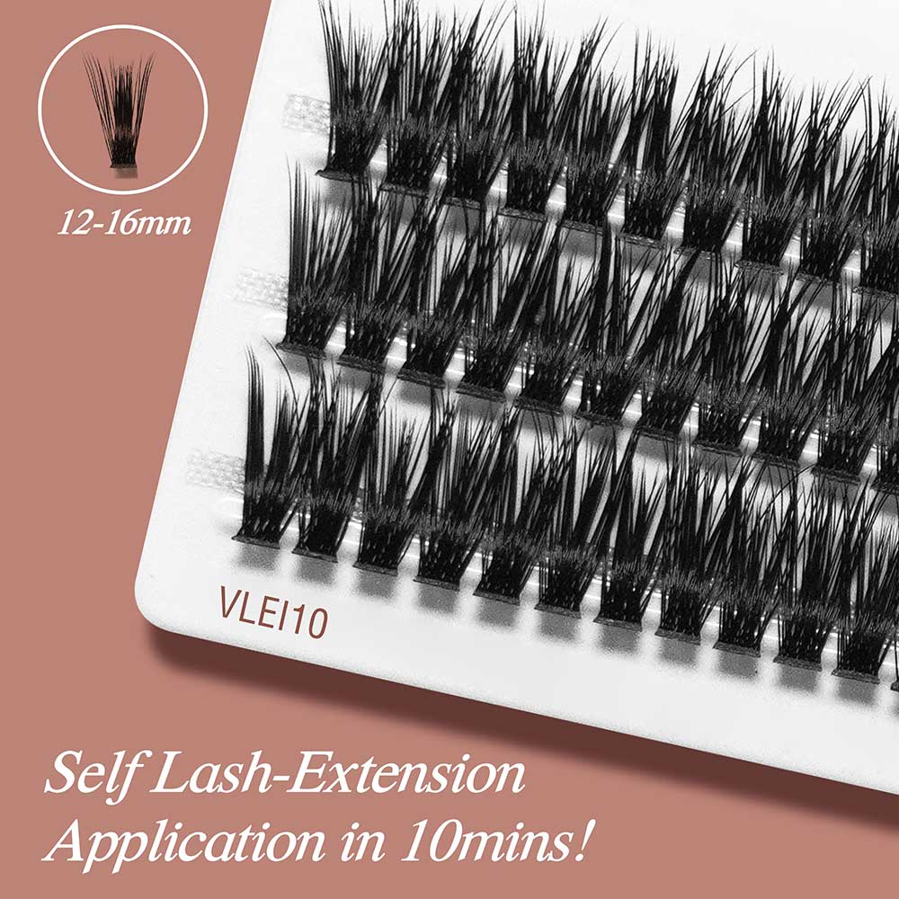 KISS V Luxe Faux Mink Volume Extension Cluster Lashes Long #VLEI10