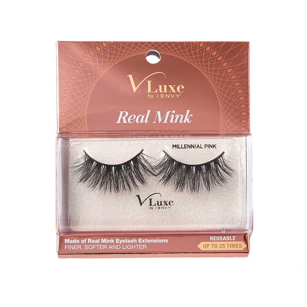 KISS V Luxe Real Mink Lashes "Millennial Pink" #VLEC04