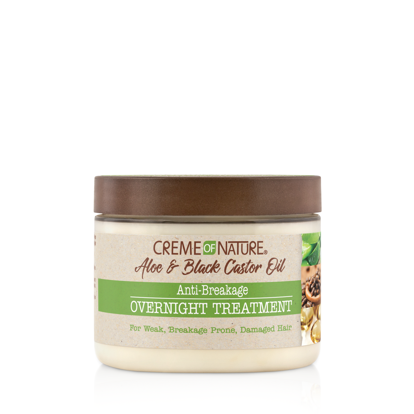  Creme Of Nature Aloe & Black Castor Oil Anti-Breakage Overnight Treatment 4.76oz