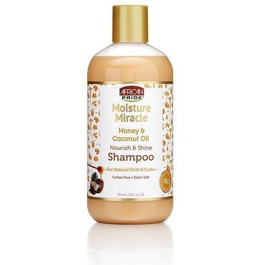  African Pride Moisture Miracle Honey & Coconut Oil Nourish & Shine Shampoo 12 OZ