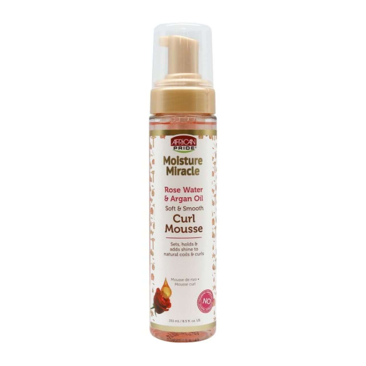  African Pride Moisture Miracle Curl Mousse Rose Water & Argan Oil 8.5oz