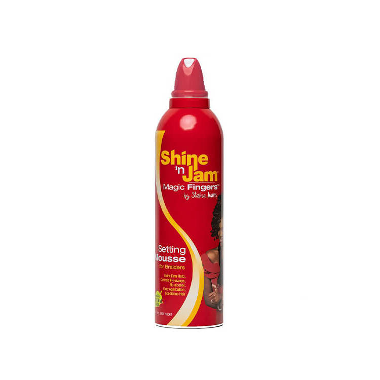  Shine ‘n Jam Magic Fingers Setting Mousse For Braiders 12 Oz