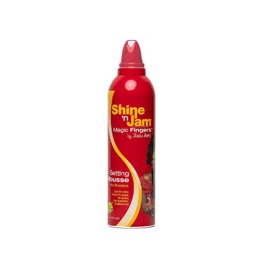  Shine ‘n Jam Magic Fingers Setting Mousse For Braiders 12 Oz