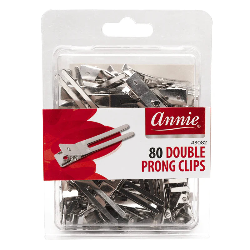  Annie Double Prong Clips 80Ct #3082
