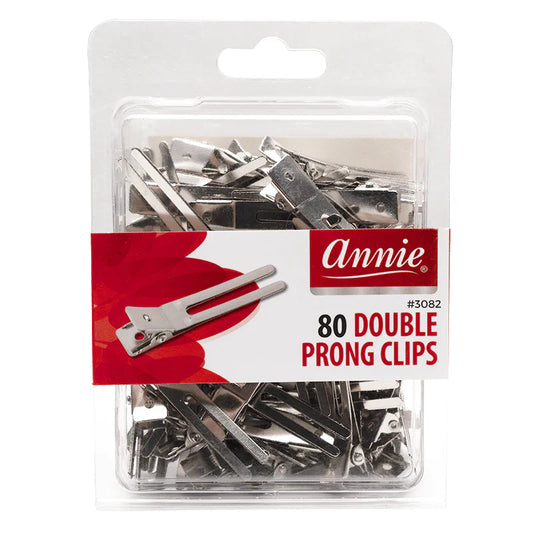  Annie Double Prong Clips 80Ct #3082
