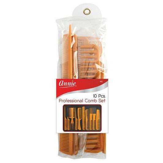 Annie Professional Comb Set 10Ct Bone #82