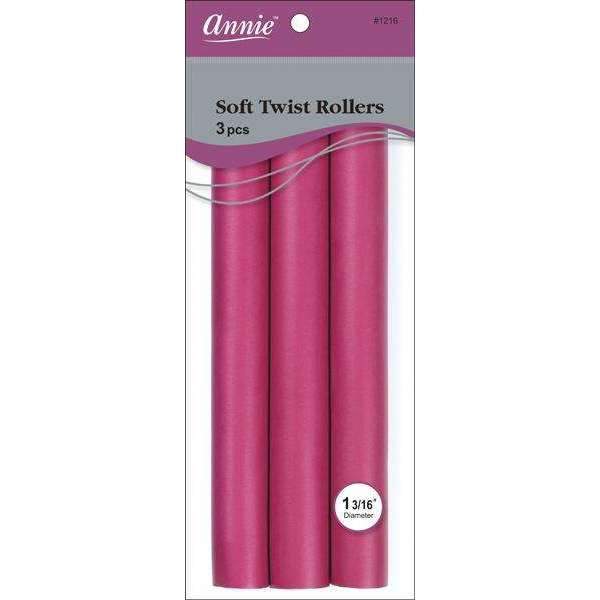  Annie Soft Twist Rollers 10in 3ct Plum - #1216