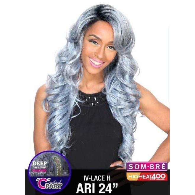  Zury Sister Wig Invisible Top Natural C Part Remy Fiber Lace Wig- IV LACE H ARI 24"