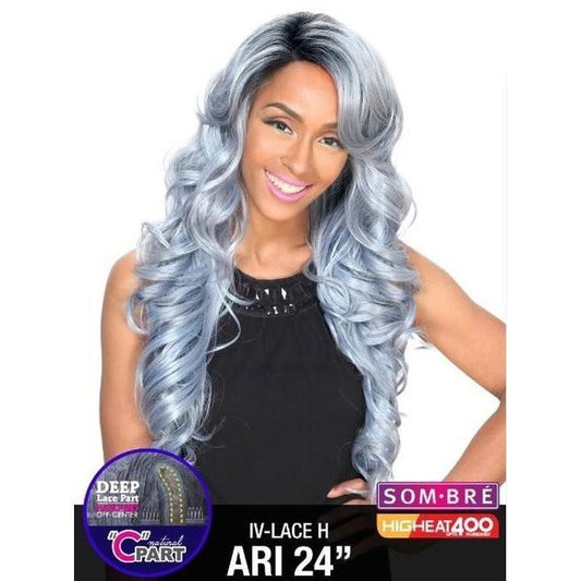  Zury Sister Wig Invisible Top Natural C Part Remy Fiber Lace Wig- IV LACE H ARI 24"