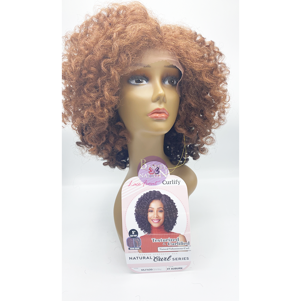  Bobbi Boss Natural Curl Synthetic Lace Front Wig - MLF409 Shirley