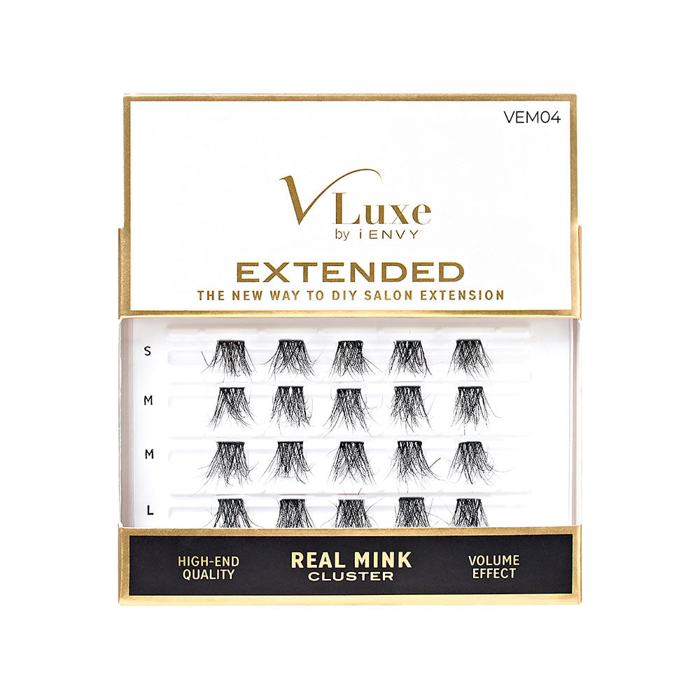 KISS V Luxe Extended Real Mink Cluster Lashes #VEM04