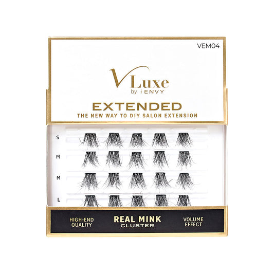 KISS V Luxe Extended Real Mink Cluster Lashes #VEM04