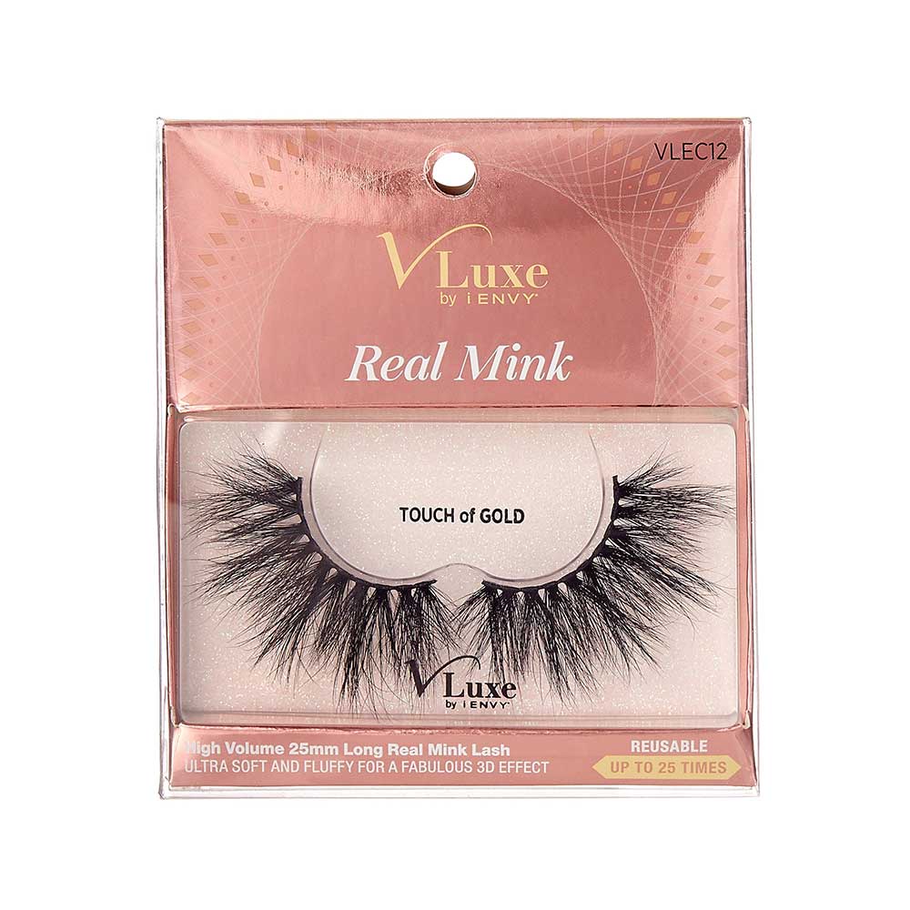 KISS V Luxe Real Mink Lashes "Touch Of Gold" #VLEC12